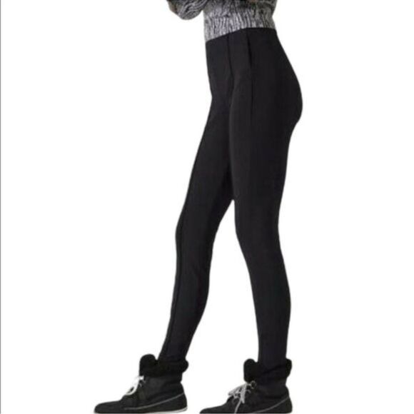 ATHLETA Butte Peak Winter Pants Stirrup Soft Shell Ski Pant in Black Size 14 - Picture 5 of 8